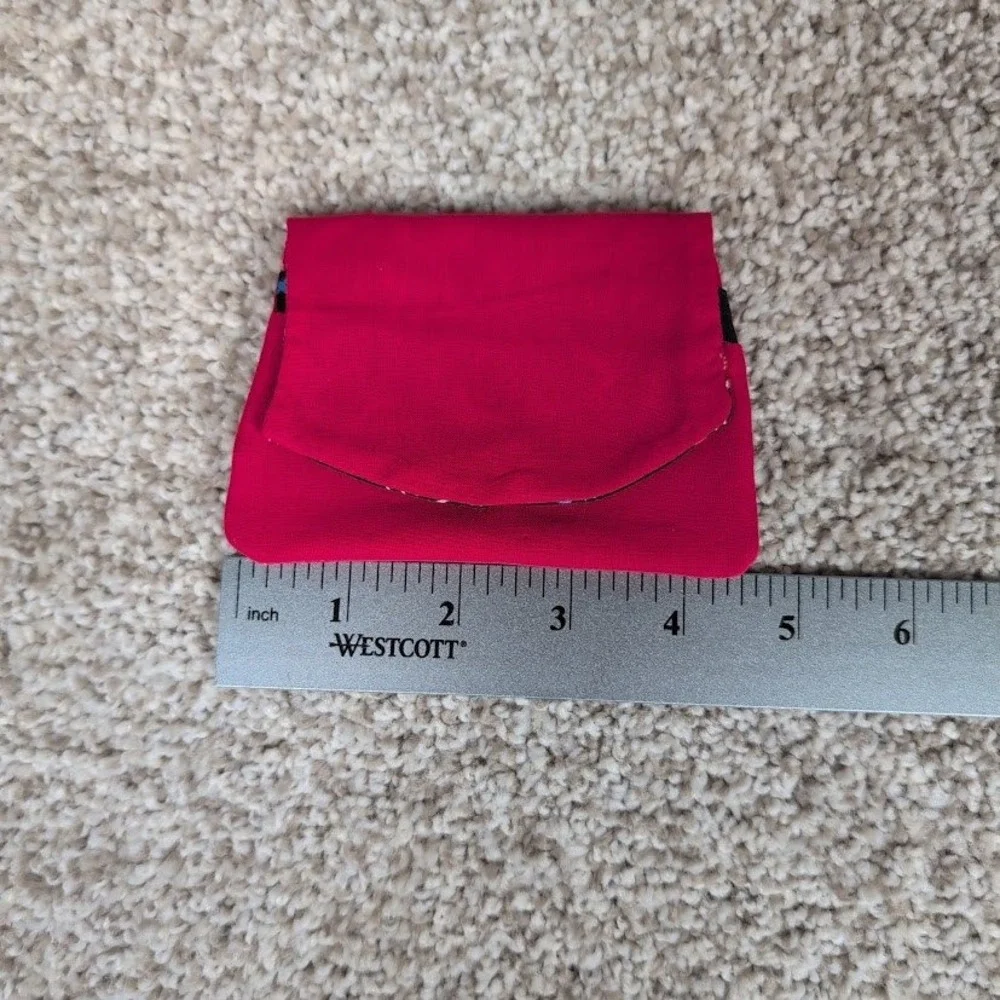Red/Letters Pocket Wallet Credit Card Holder Coin‎ Purse Handmade Clutch